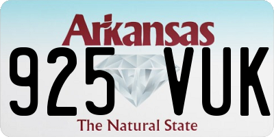 AR license plate 925VUK