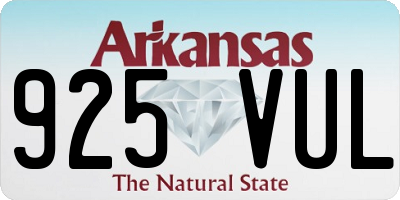 AR license plate 925VUL