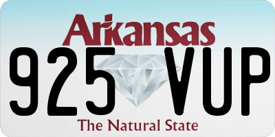 AR license plate 925VUP