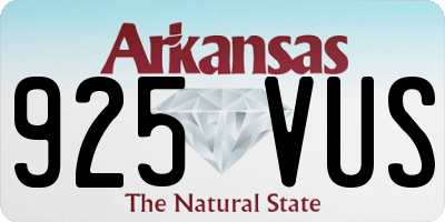 AR license plate 925VUS