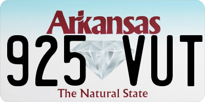 AR license plate 925VUT