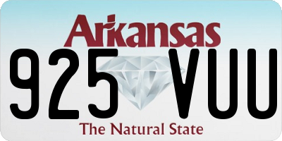 AR license plate 925VUU