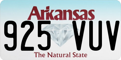 AR license plate 925VUV