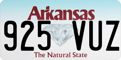 AR license plate 925VUZ
