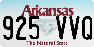 AR license plate 925VVQ