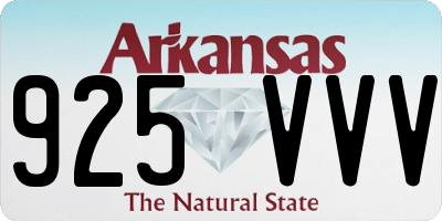 AR license plate 925VVV