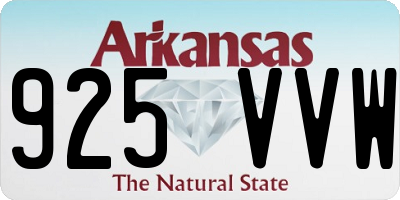 AR license plate 925VVW