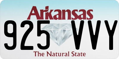 AR license plate 925VVY