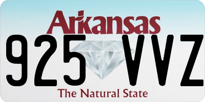 AR license plate 925VVZ