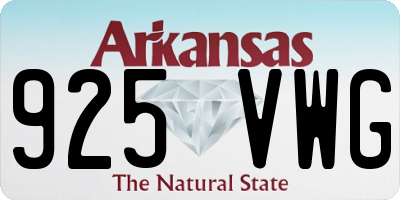 AR license plate 925VWG