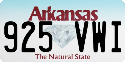AR license plate 925VWI