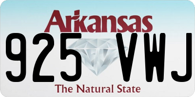AR license plate 925VWJ