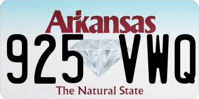 AR license plate 925VWQ