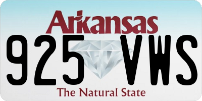 AR license plate 925VWS