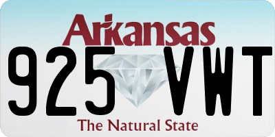 AR license plate 925VWT
