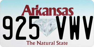 AR license plate 925VWV