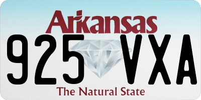 AR license plate 925VXA