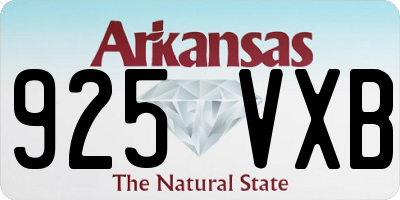 AR license plate 925VXB