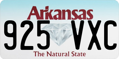 AR license plate 925VXC