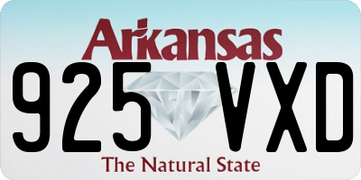 AR license plate 925VXD