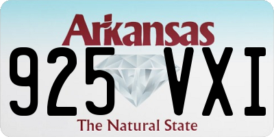 AR license plate 925VXI