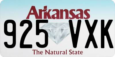 AR license plate 925VXK
