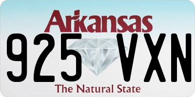 AR license plate 925VXN