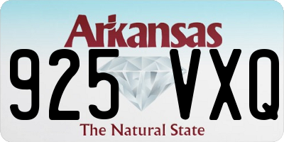 AR license plate 925VXQ