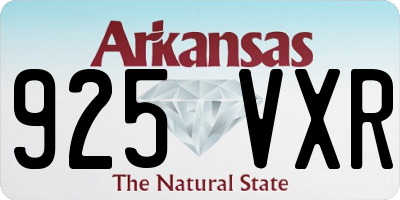 AR license plate 925VXR