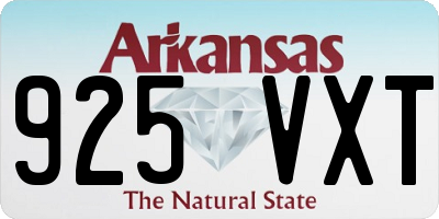 AR license plate 925VXT