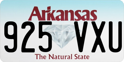 AR license plate 925VXU