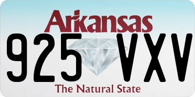 AR license plate 925VXV
