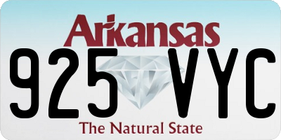AR license plate 925VYC