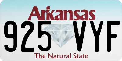 AR license plate 925VYF
