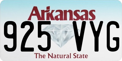 AR license plate 925VYG