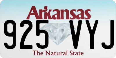 AR license plate 925VYJ