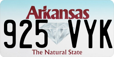 AR license plate 925VYK