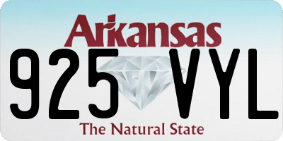 AR license plate 925VYL