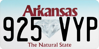 AR license plate 925VYP
