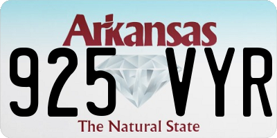 AR license plate 925VYR