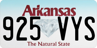 AR license plate 925VYS