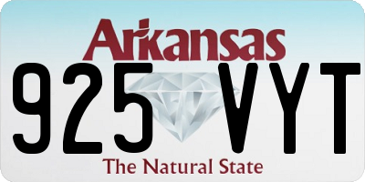 AR license plate 925VYT