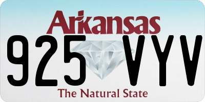 AR license plate 925VYV