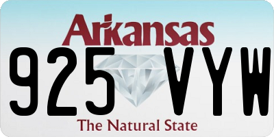 AR license plate 925VYW
