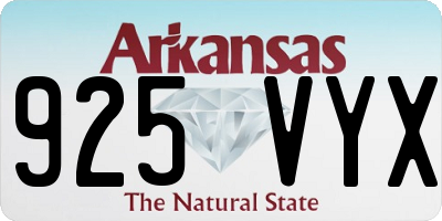 AR license plate 925VYX
