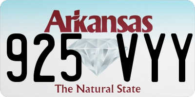 AR license plate 925VYY