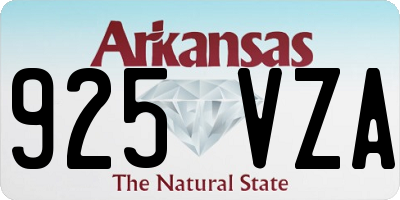 AR license plate 925VZA