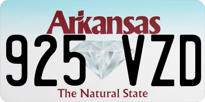 AR license plate 925VZD