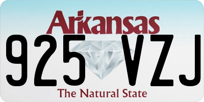 AR license plate 925VZJ