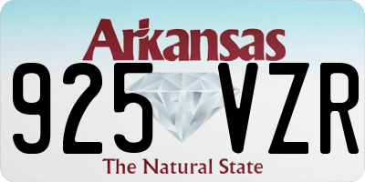 AR license plate 925VZR